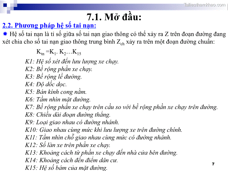  Hệ Số Tai Nạn Là Tỉ Số Giữa Số Tai Nạn Giao Thông Có Thể