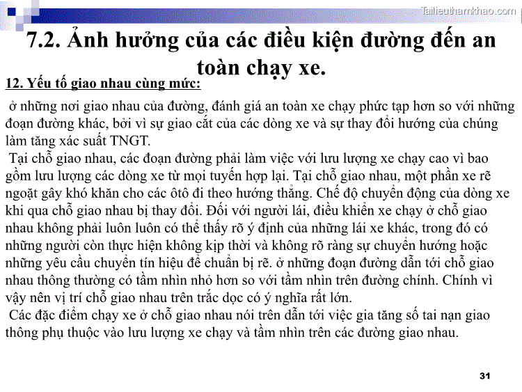 Ở Những Nơi Giao Nhau Của Đường Đánh Giá An Toàn Xe Chạy Phức