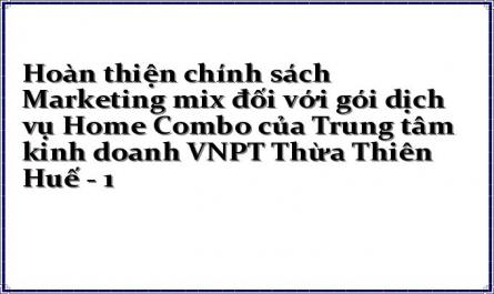 Hoàn thiện chính sách Marketing mix đối với gói dịch vụ Home Combo của Trung tâm kinh doanh VNPT Thừa Thiên Huế - 1
