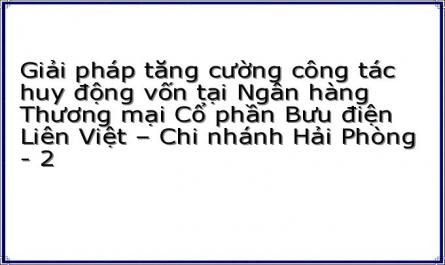 Giải pháp tăng cường công tác huy động vốn tại Ngân hàng Thương mại Cổ phần Bưu điện Liên Việt – Chi nhánh Hải Phòng - 2