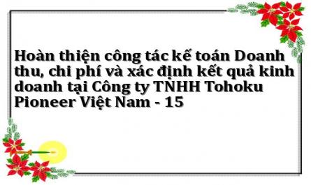 Hoàn thiện công tác kế toán Doanh thu, chi phí và xác định kết quả kinh doanh tại Công ty TNHH Tohoku Pioneer Việt Nam - 15