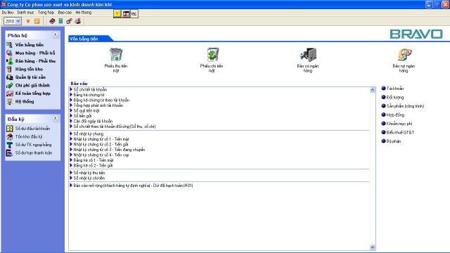 Sau khi kế toán nhập đầy đủ dữ liệu dựa trên các chứng từ các thông tin 2