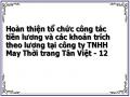 Hoàn thiện tổ chức công tác tiền lương và các khoản trích theo lương tại công ty TNHH May Thời trang Tân Việt - 12