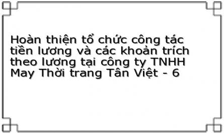 Các Hình Thức Trả Lương Tại Công Ty Tnhh May Thời Trang Tân Việt.