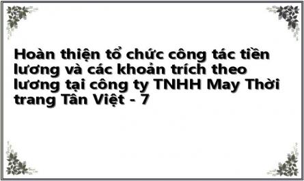 Hoàn thiện tổ chức công tác tiền lương và các khoản trích theo lương tại công ty TNHH May Thời trang Tân Việt - 7
