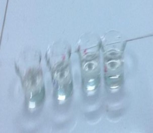 Hình 3 Dịch sau khi qua Amberlite Hình 4 Bếp cách thủy Hình 5 Hỗn hợp glucosid Hình 3