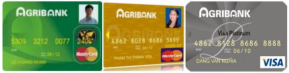Thẻ tín dụng mang thương hiệu Visa MasterCard do Agribank phát hành là loại thẻ cho 1