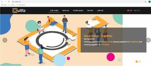 Hình 4 Giao diện trang chủ website outfiz com Nguồn Website outfiz com Hình 5 Giao 1