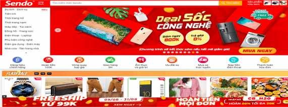 Hình 2 5 Giao diện trang chủ sàn thương mại điện tử Sendo Nguồn www Sendo vn 4