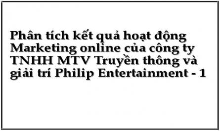 Phân tích kết quả hoạt động Marketing online của công ty TNHH MTV Truyền thông và giải trí Philip Entertainment - 1