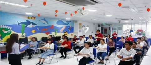 Hình 2 4 Kỳ thi thử Toeic diễn ra tại Trung tâm Anh ngữ AMES Huế Trung tâm Anh 1