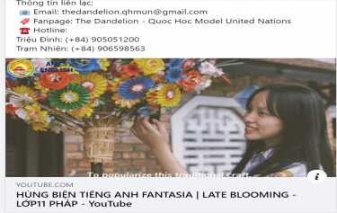 Hình 2 10 Cuộc thi hùng biện Tiếng Anh FANTASIA Thời gian vừa qua AMES Huế hân 7