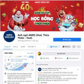 Hình 2 16 Fanpage của Trung tâm Anh ngữ AMES Huế Facebook là nền tảng mạng xã 5
