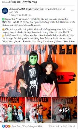 Hình 2 18 Bài đăng của Lễ hội Halloween trên fanpage Thời gian diễn ra Ngày 1