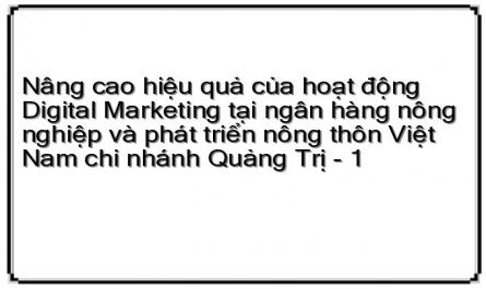 Nâng cao hiệu quả của hoạt động Digital Marketing tại ngân hàng nông nghiệp và phát triển nông thôn Việt Nam chi nhánh Quảng Trị - 1
