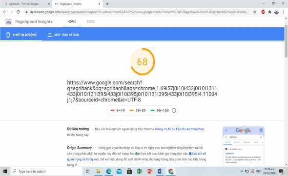 Hình 2 9 Tốc độ tải trang web của Agribank trên điện thoại di động Nguồn 2