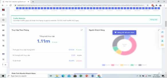 Hình 2 10 Phân tích truy cập theo tháng của Website Agribank Nguồn Công cụ phân 3