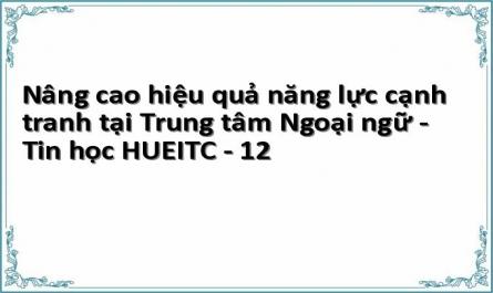 Nâng cao hiệu quả năng lực cạnh tranh tại Trung tâm Ngoại ngữ - Tin học HUEITC - 12