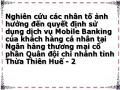 Nghiên cứu các nhân tố ảnh hưởng đến quyết định sử dụng dịch vụ Mobile Banking của khách hàng cá nhân tại Ngân hàng thương mại cổ phần Quân đội chi nhánh tỉnh Thừa Thiên Huế - 2