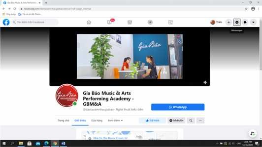 Hình 8 Trang fanpage của trung tâm âm nhạc Gia Bảo Nguồn facebook Có thể nói 1