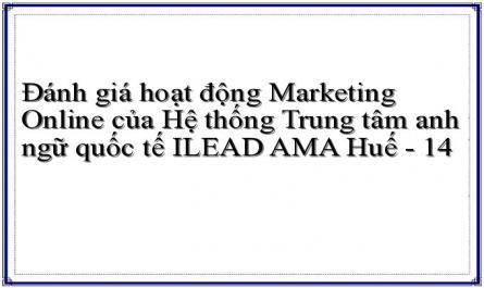 Đánh giá hoạt động Marketing Online của Hệ thống Trung tâm anh ngữ quốc tế ILEAD AMA Huế - 14
