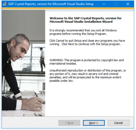 Hình 17 Tiến tr nh ài ặt file SAP Crystal Report Bước 4 Chọn I accept the License 6