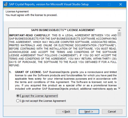 Hình 18 Tiến tr nh ài ặt file SAP Crystal Report Bước 5 Chọn next để cài đặt 7