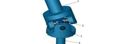 Hình 1 8 Khớp các đăng trên trục lái 1 Trục chủ động 2 Trục chữ thập 9