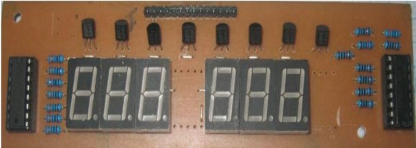 Hình 4 12 Mạch hiển thị thực tế Đặc biệt mạch dùng led 7 đoạn để hiển 4