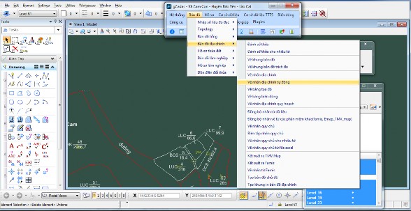 Hình 4 21 Vẽ nhã thửa tự động Sau khi vẽ nhãn thửa xong Hình 4 22 Sau khi vẽ 11
