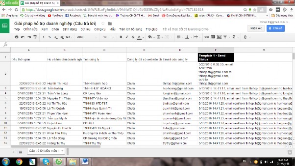 Hình 3 7 Thông tin khách hàng được cập nhật Sau đó sử dụng công cụ formMule 4