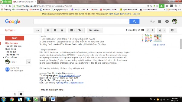 Hình 2 15 Email công ty gửi đến khách hàng 2 4 3 Đánh giá chung về thực trạng 5