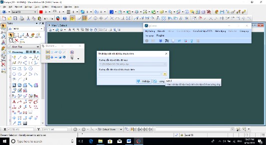Hình 4 5 Khởi động khóa Gcadas và kết nối có sở dữ liệu Tạo tệp dữ 2