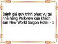 Đánh giá quy trình phục vụ tại nhà hàng Parkview của khách sạn New World Saigon Hotel - 1