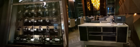Hình 18 Không gian Buffet nhìn từ ngoài vào Hình 19 Tủ trưng bày rượu Hình 20 2