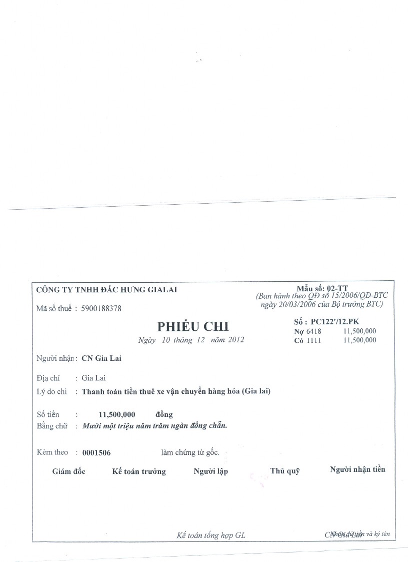 Kế toán doanh thu chi phí và xác định kết quả kinh doanh tại Công ty TNHH Đắc Hưng Gia Lai 13 6