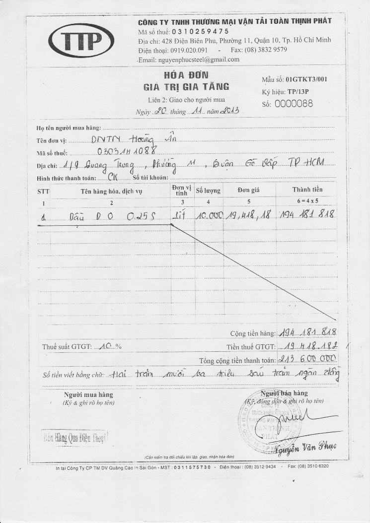 Kế toán doanh thu chi phí và xác định kết quả kinh doanh tại doanh nghiệp tư nhân Hoàng Ân 14 3