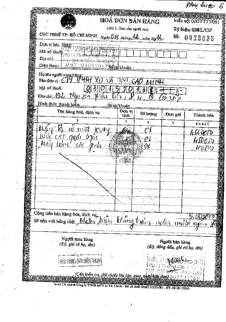 Kế toán nguyên vật liệu Công cụ dụng cụ tại Công ty TNHH XD – TM Cao Minh 13 5