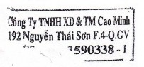 Căn cứ vào hóa đơn kế toán viết phiếu nhập kho CÔNG TY TNHH XD CAO MINH 192 2