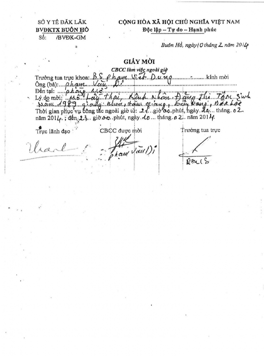 PHỤ LỤC 6 Đơn vị BVĐK BUÔN HỒ Mẫu số C01 HĐ Bộ phận Khoa sản Ban hành 1