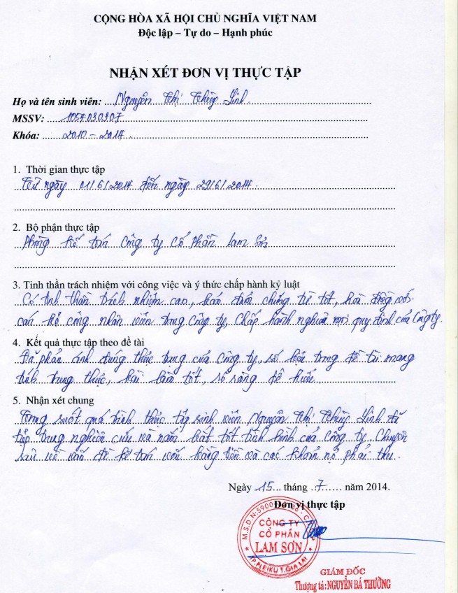 NHẬN XÉT CỦA GIÁO VIÊN HƯỚNG DẪN Sinh viên thực hiện Nguyễn Thị 2