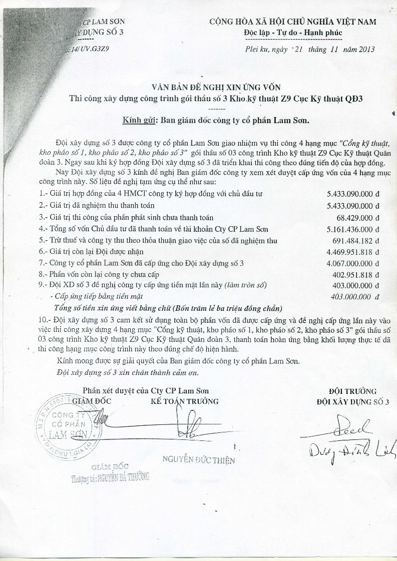 Kế toán vốn bằng tiền và nợ phải thu tại Công ty cổ phần Lam Sơn 10 5