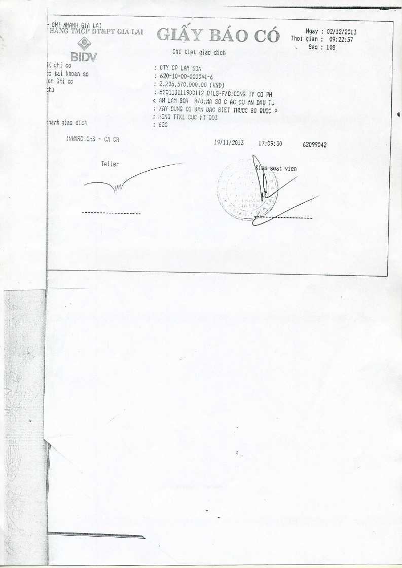 Kế toán vốn bằng tiền và nợ phải thu tại Công ty cổ phần Lam Sơn 11 3