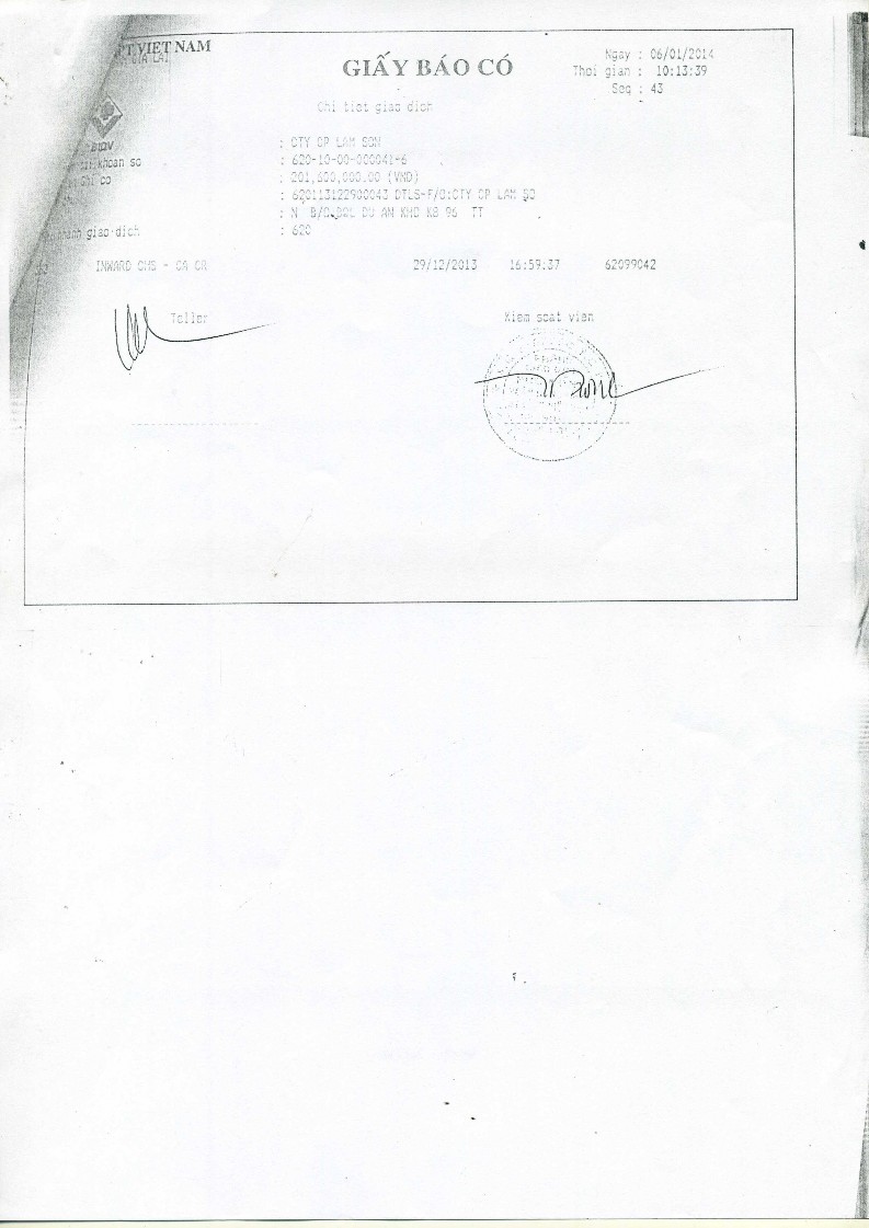 Kế toán vốn bằng tiền và nợ phải thu tại Công ty cổ phần Lam Sơn 11 5