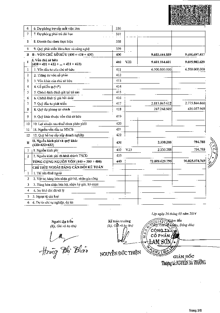 Kế toán vốn bằng tiền và nợ phải thu tại Công ty cổ phần Lam Sơn 15 6