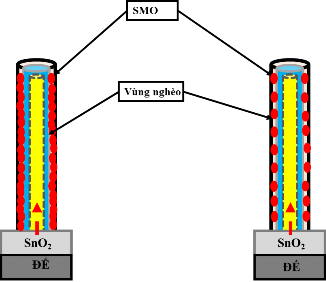 Hình 2 4 Mô hình thiết kế chế tạo dây nano cấu trúc dị thể SnO 2 SMO 2 2 1 4