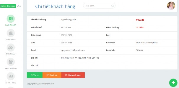 Hi ̀ nh 54 Chi tiết thông tin Khách hàng Chi tiết thông tin khách hàng được tổ 7