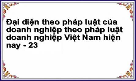 Đại diện theo pháp luật của doanh nghiệp theo pháp luật doanh nghiệp Việt Nam hiện nay - 23