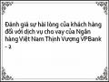 Đánh giá sự hài lòng của khách hàng đối với dịch vụ cho vay của Ngân hàng Việt Nam Thịnh Vượng VPBank - 2