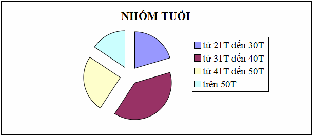 Biểu đồ 4 2 Biểu đồ khảo sát về nhóm tuổi Trong mẫu khảo sát nhóm tuổi 2
